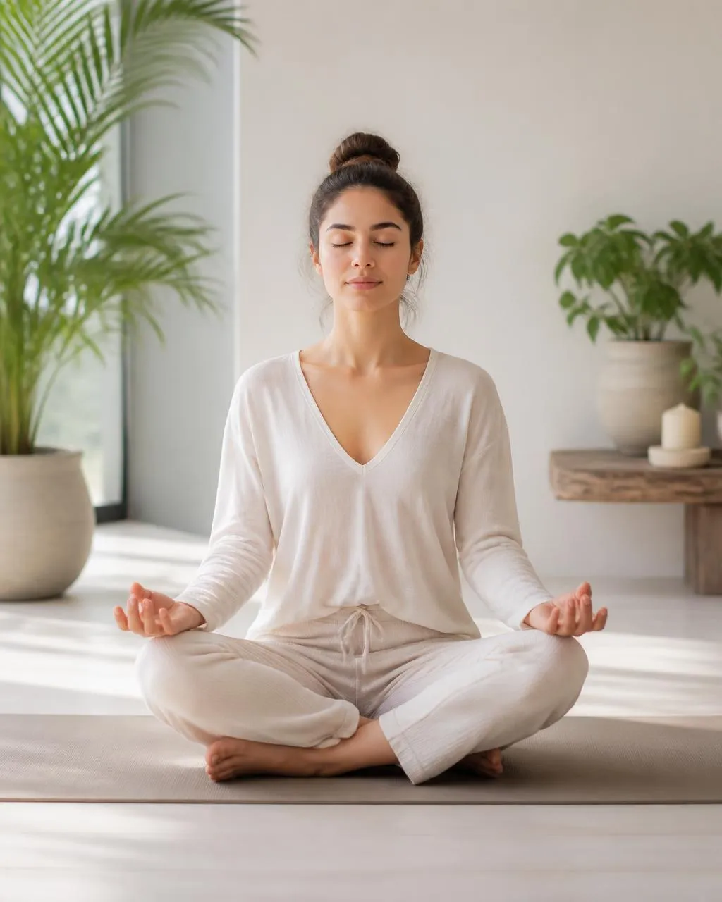 A seated meditation practice for stress relief